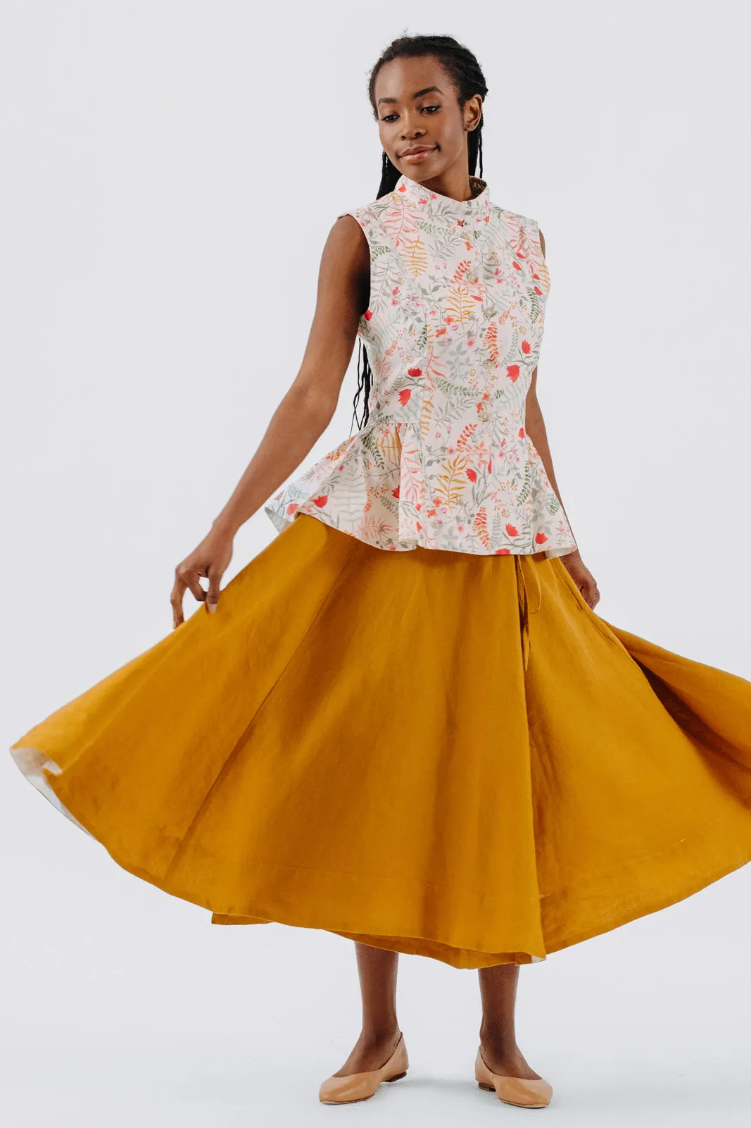 Wrap – Full-Circle Linen Skirt sold by Son de Flor product image thumbnail 4