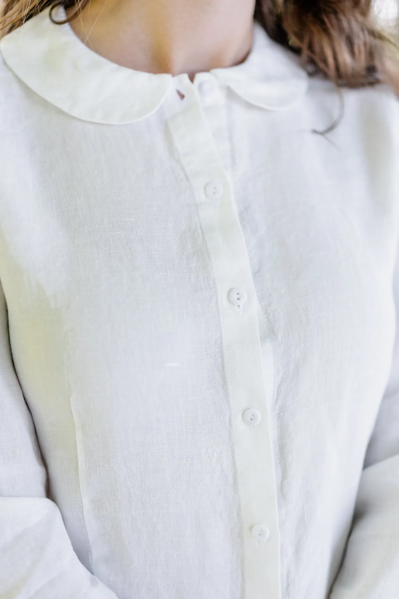 Classic – Linen Shirt with Peter Pan Collar sold by Son de Flor product image thumbnail 4