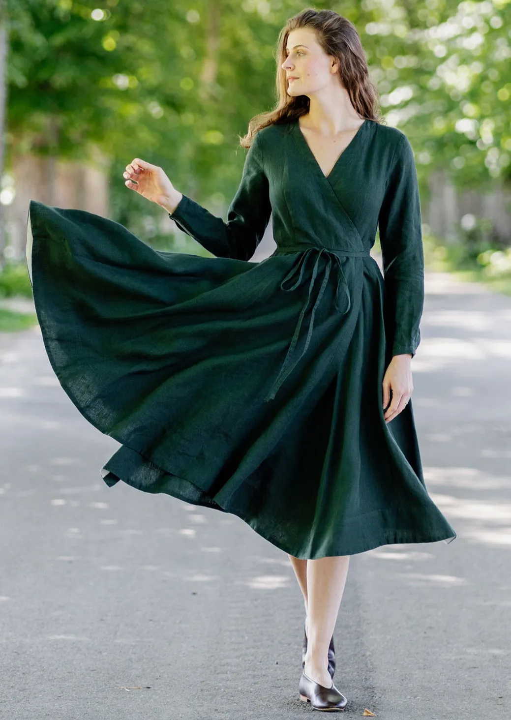 Wrap Dress, Long Sleeve sold by Son de Flor product image thumbnail 3