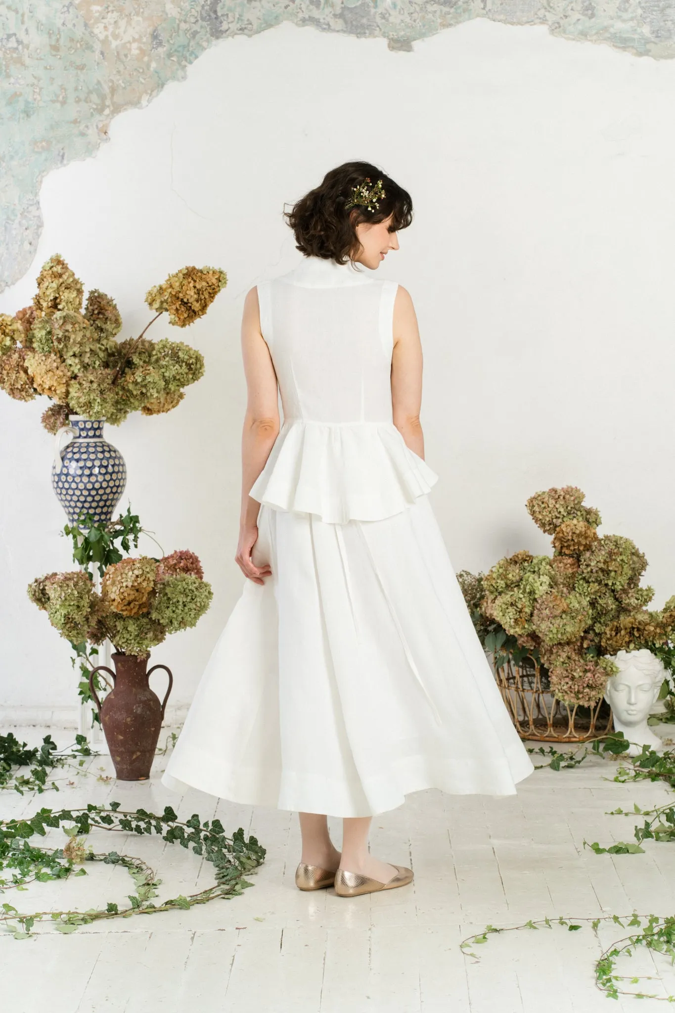 Maxi Wrap Skirt, White Magnolia sold by Son de Flor product image thumbnail 5