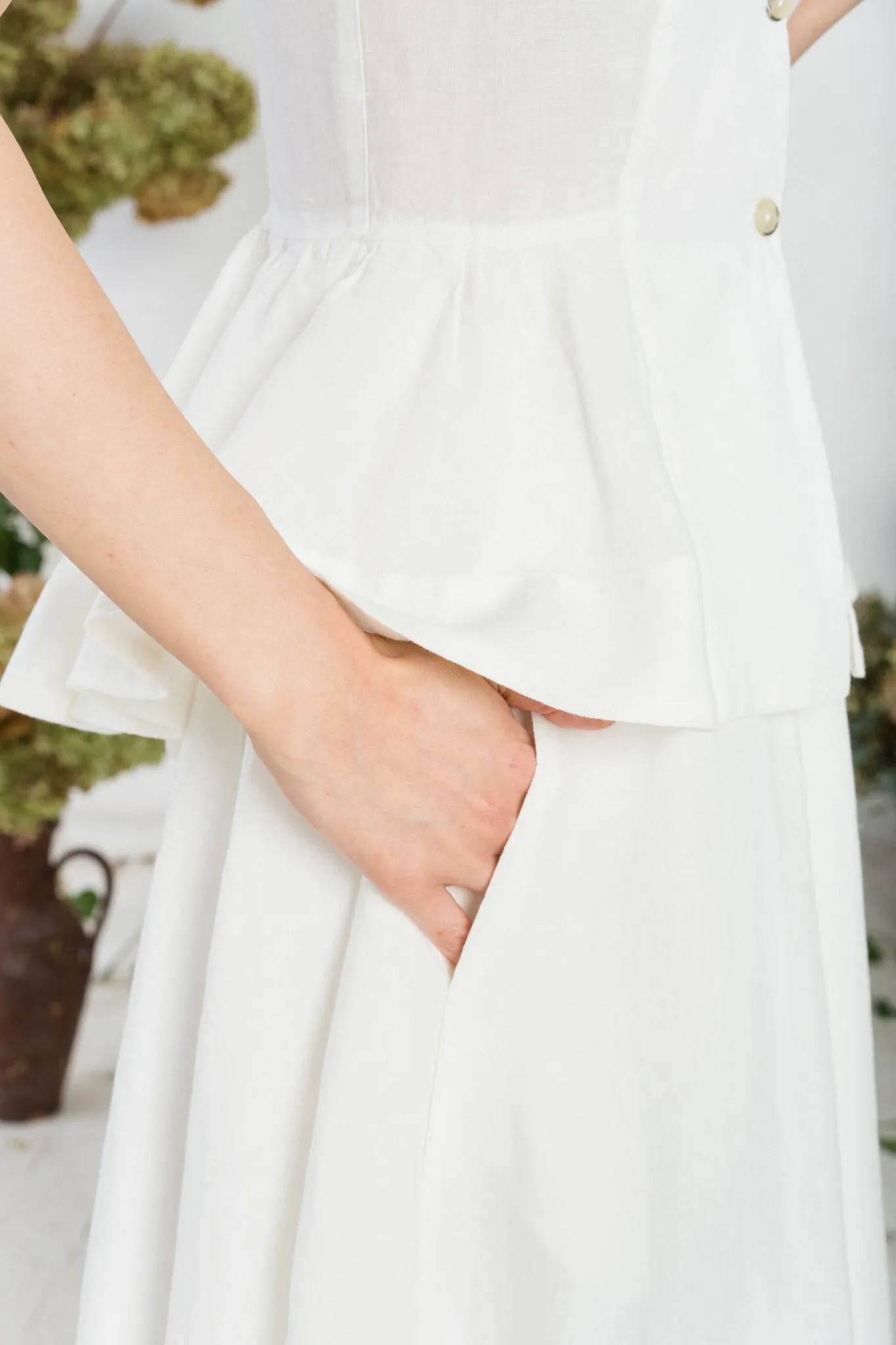 Maxi Wrap Skirt, White Magnolia sold by Son de Flor product image thumbnail 3