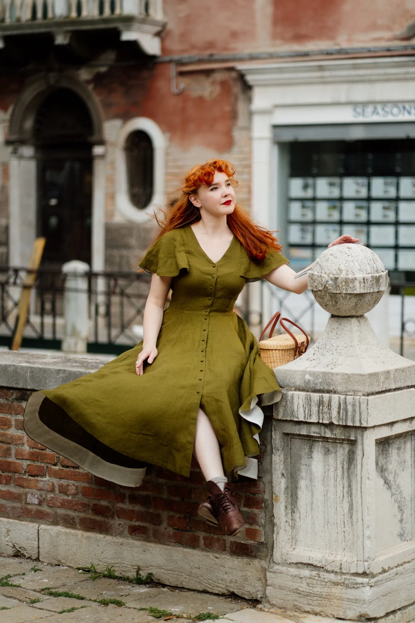 Cordelia Dress, Butterfly Sleeve sold by Son de Flor