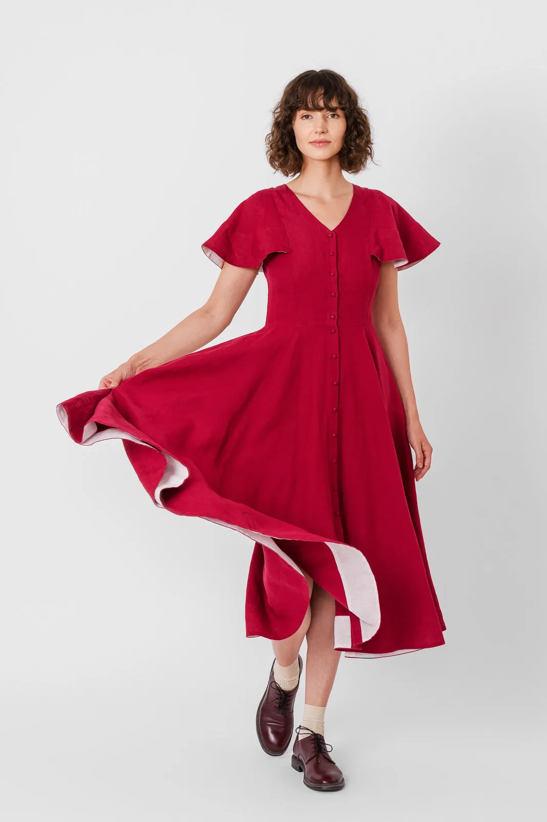 Cordelia Dress, Butterfly Sleeve sold by Son de Flor product image thumbnail 2