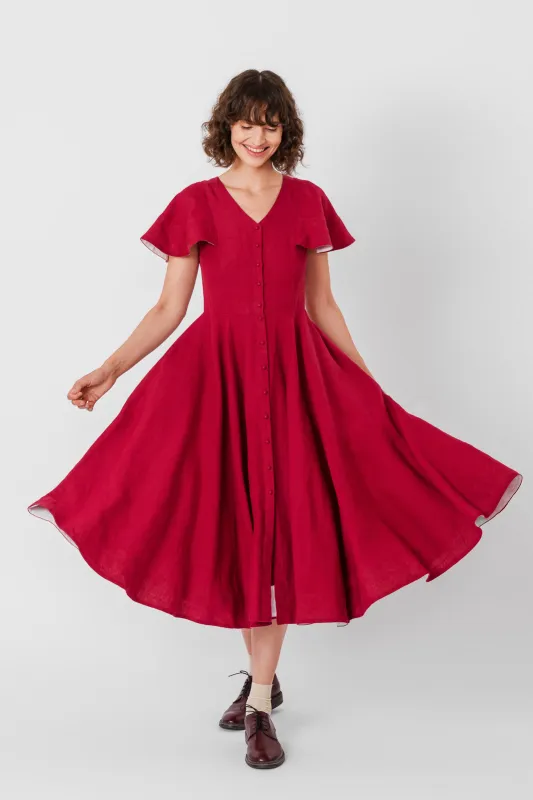 Cordelia Dress, Butterfly Sleeve sold by Son de Flor