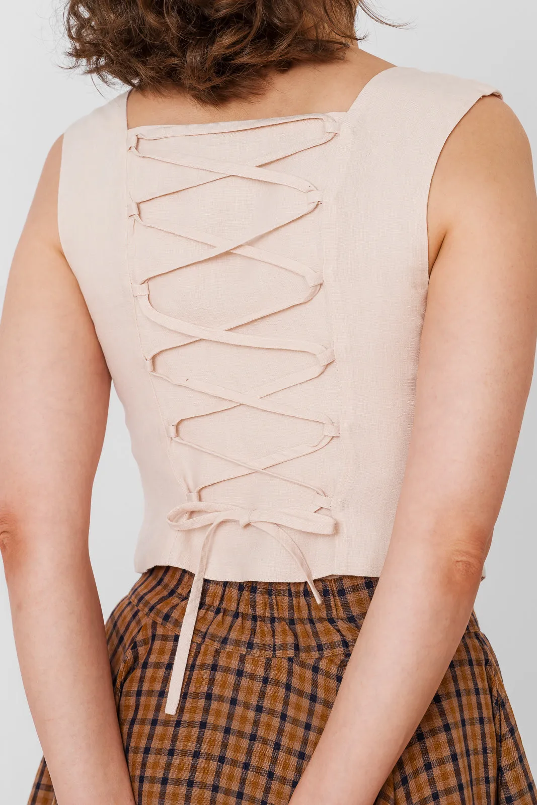 Second Breakfast Vest, Sleeveless, Seashell White sold by Son de Flor product image thumbnail 3