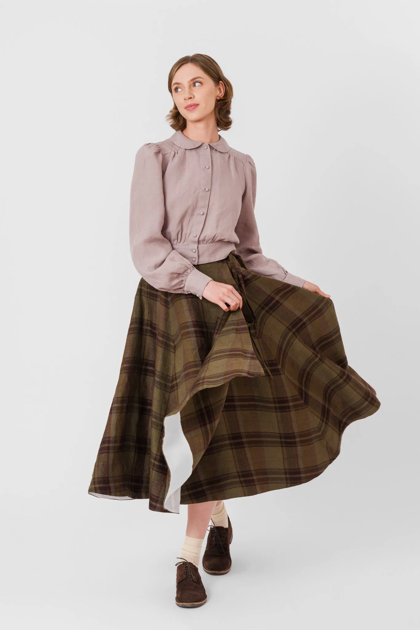 Wrap Skirt, Twill Linen sold by Son de Flor product image thumbnail 5