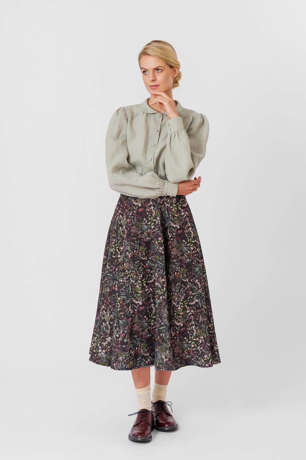 Leonor Shirt, Cropped, Long Sleeve, Mint sold by Son de Flor product image thumbnail 2