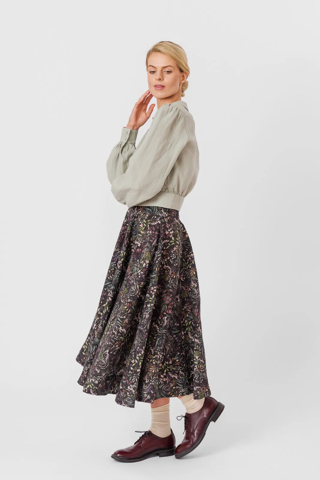 Leonor Shirt, Cropped, Long Sleeve, Mint sold by Son de Flor product image thumbnail 3