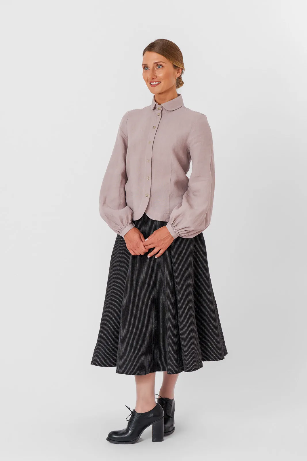 Fitted Sophie Shirt, Long Sleeve, Gentle Lilac sold by Son de Flor product image thumbnail 3
