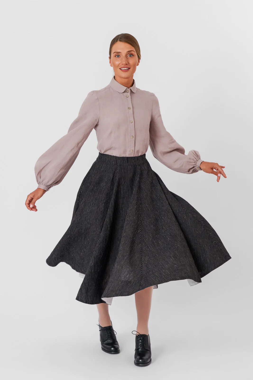 Fitted Sophie Shirt, Long Sleeve, Gentle Lilac sold by Son de Flor product image thumbnail 5