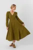 Bridget Dress, Long Sleeve, Rosemary Green sold by Son de Flor