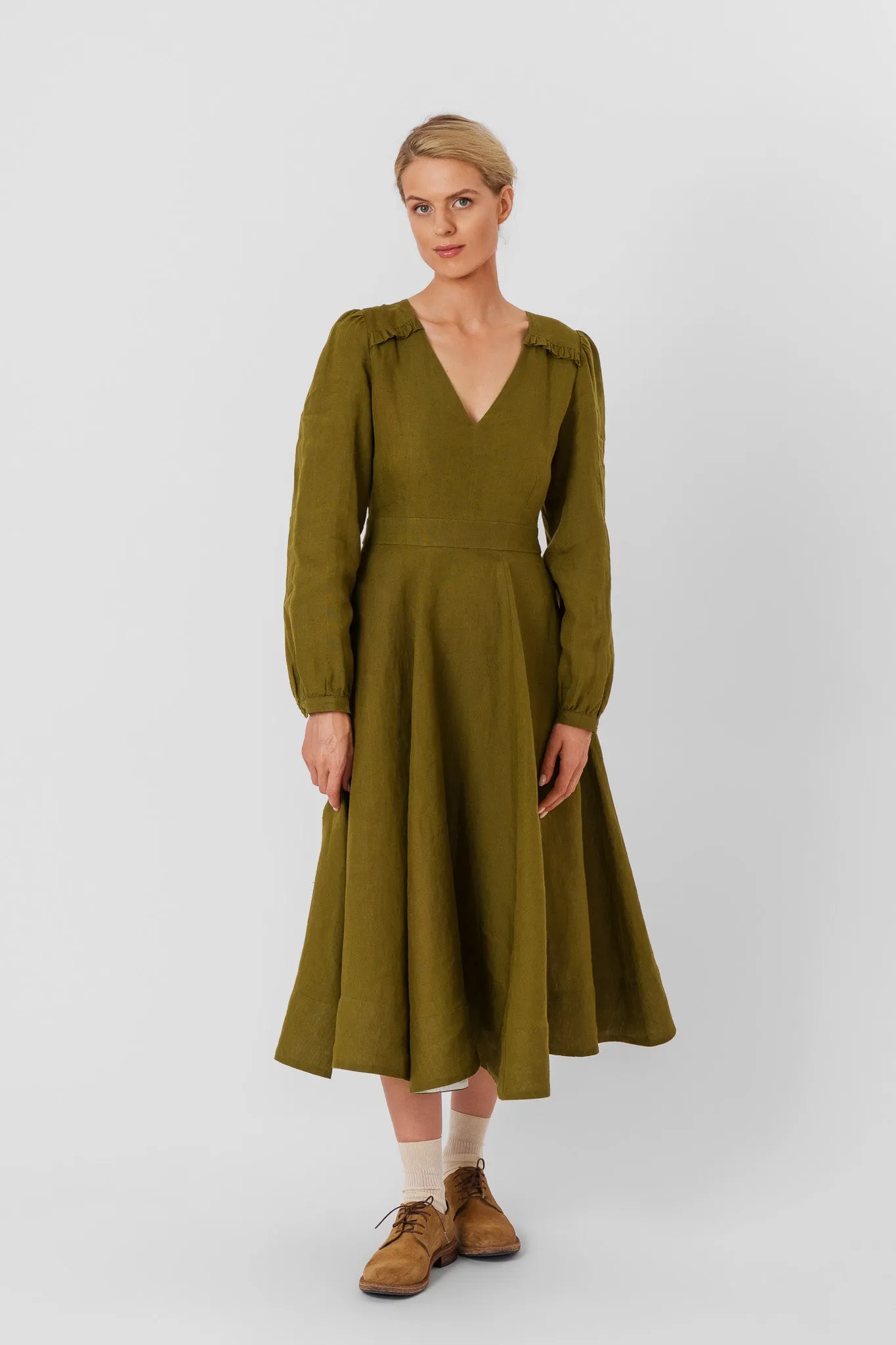 Bridget Dress, Long Sleeve, Rosemary Green sold by Son de Flor product image thumbnail 4