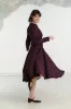 Elizabeth Coat, Long Sleeve, Twill Linen sold by Son de Flor