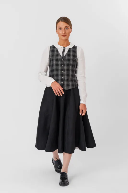 Classic Vest, Black Tartan sold by Son de Flor