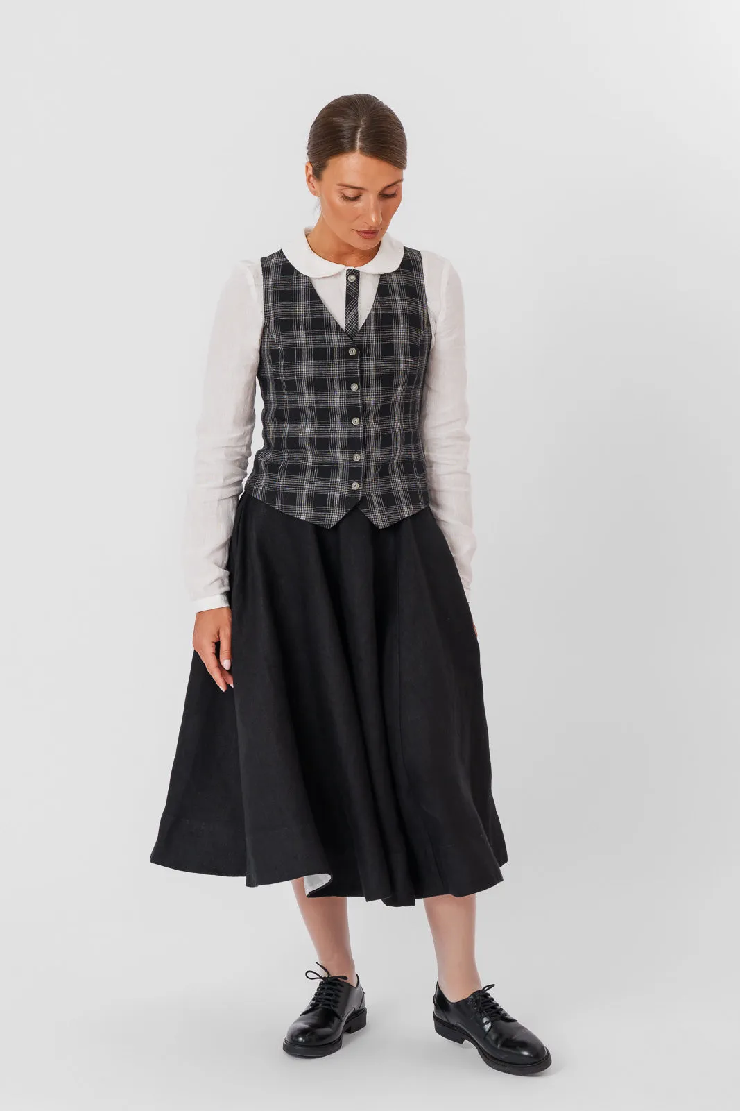 Classic Vest, Black Tartan sold by Son de Flor product image thumbnail 3