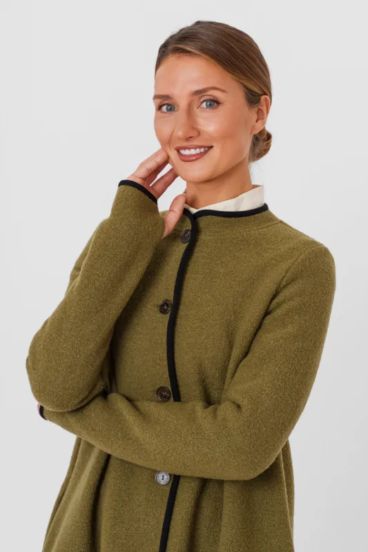 Classic Coat, Wool, Moss Green sold by Son de Flor