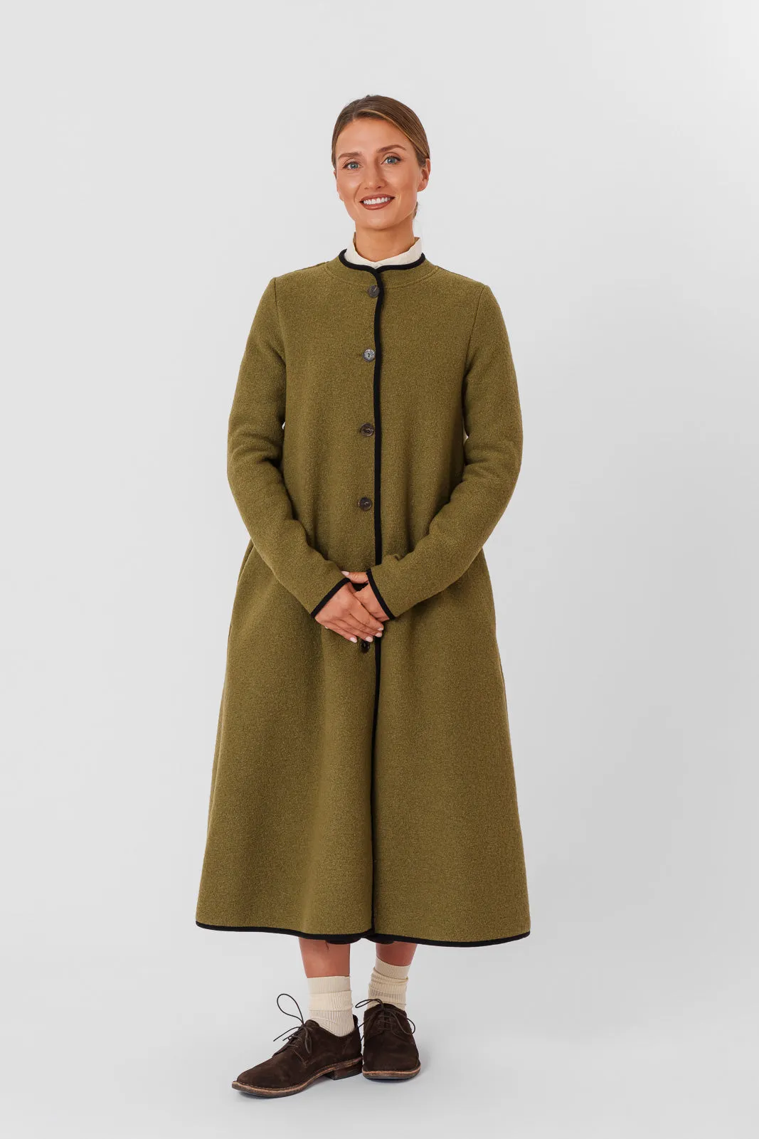 Classic Coat, Wool, Moss Green sold by Son de Flor product image thumbnail 3