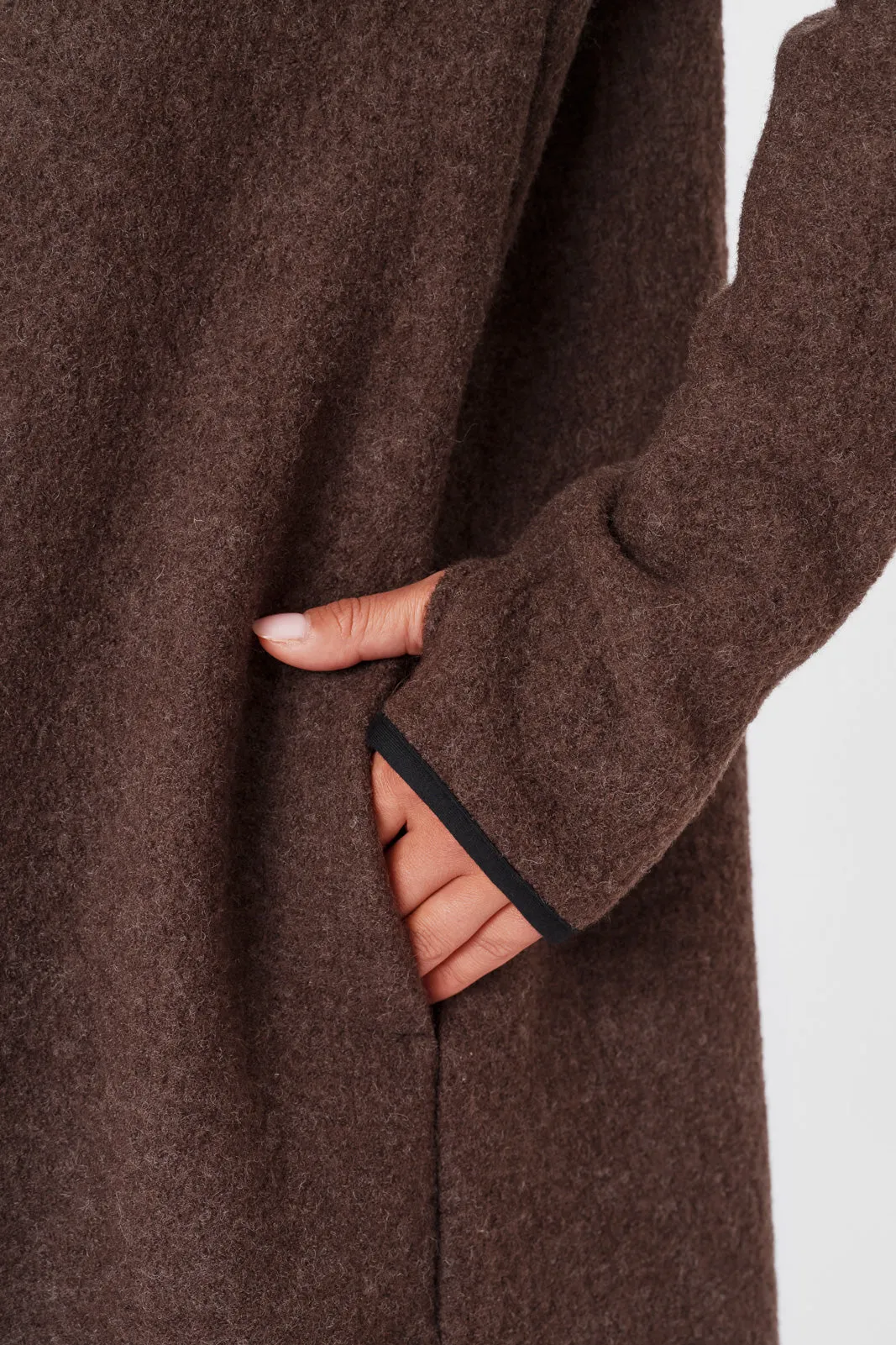 Classic – Virgin Wool Coat with Thumbhole Sleeves sold by Son de Flor product image thumbnail 3
