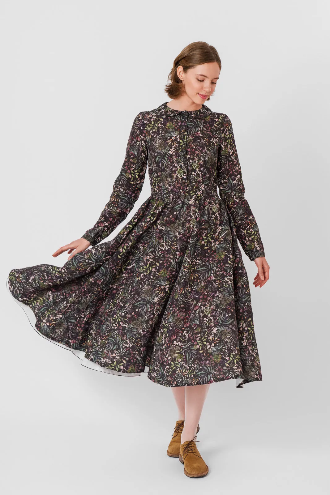 Classic Dress, Long Sleeve, Venice Floral sold by Son de Flor product image thumbnail 2