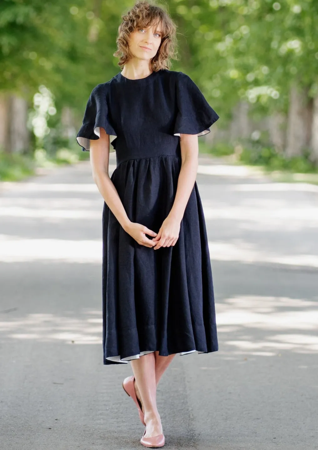 Butterfly Sleeve Dress, Short Sleeve sold by Son de Flor product image thumbnail 3