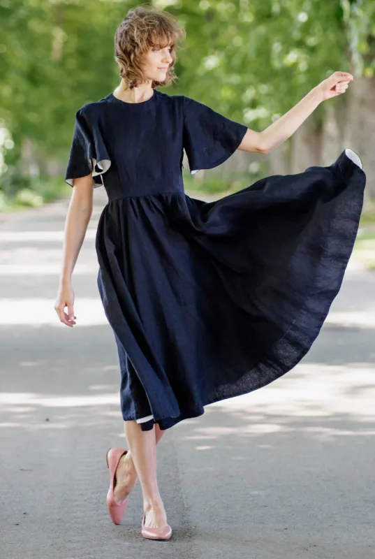 Butterfly Sleeve Dress, Short Sleeve sold by Son de Flor