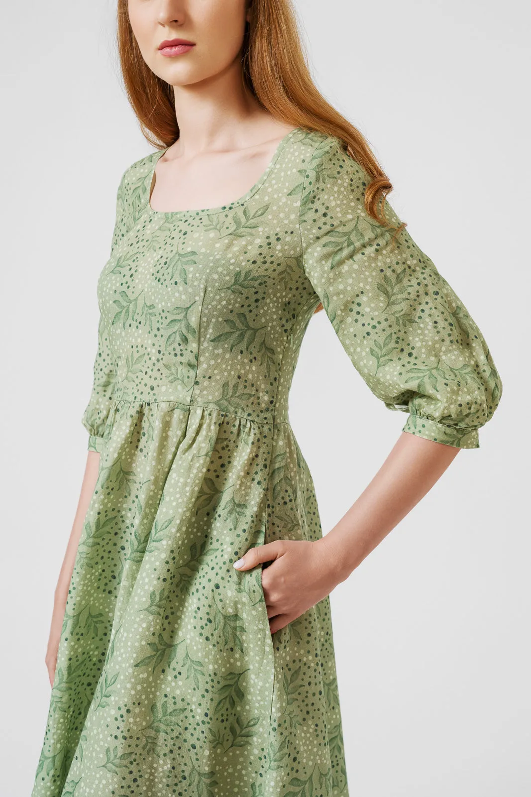 Carmen dress, 3/4 Sleeve sold by Son de Flor product image thumbnail 4