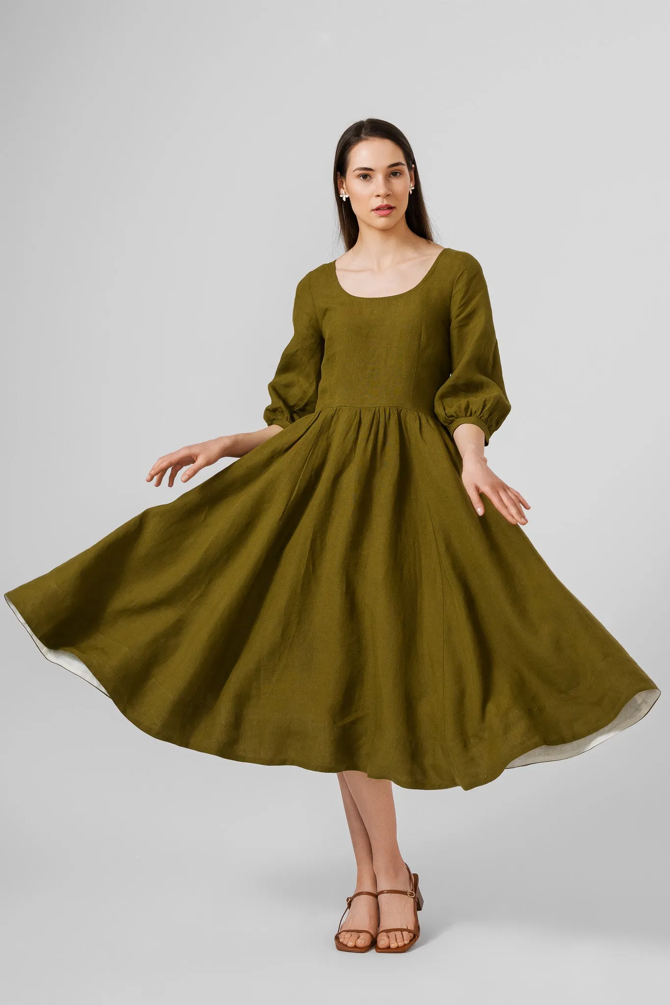 Carmen dress, 3/4 Sleeve sold by Son de Flor product image thumbnail 3