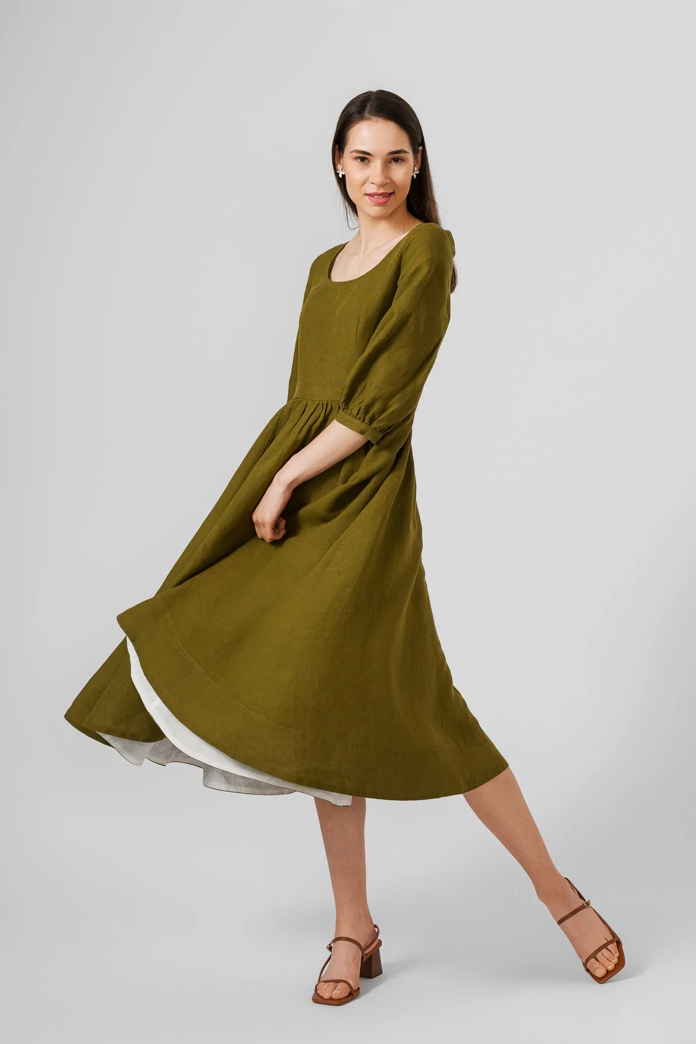 Carmen dress, 3/4 Sleeve sold by Son de Flor product image thumbnail 4