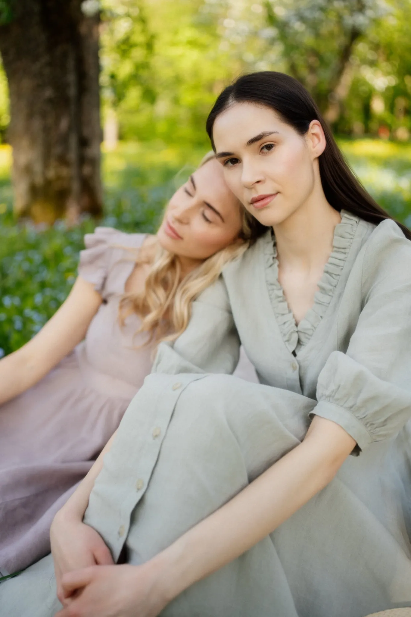 Ophelia Dress, 3/4 Sleeve, Mint sold by Son de Flor