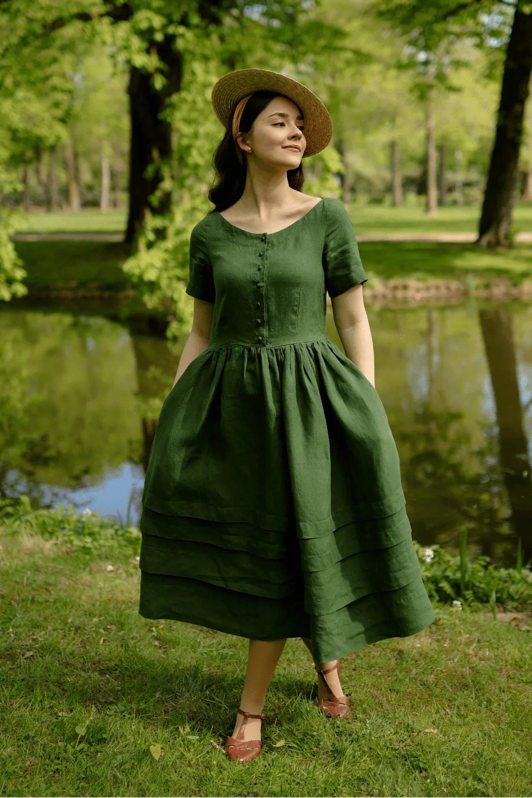 Eyre Dress, Short Sleeve sold by Son de Flor