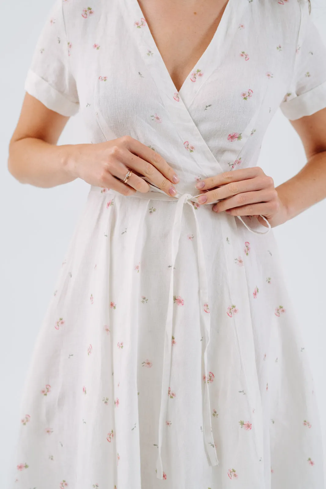 Wrap Dress, Short Sleeve, Apple Blossom sold by Son de Flor product image thumbnail 4