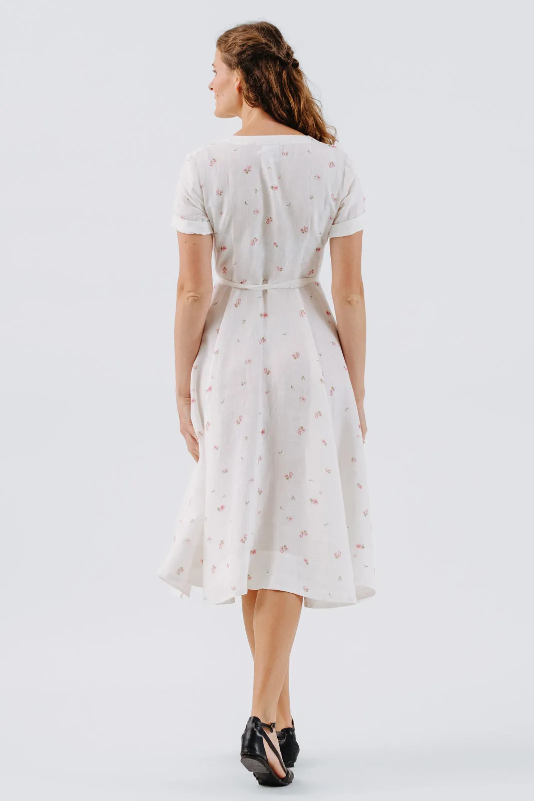 Wrap Dress, Short Sleeve, Apple Blossom sold by Son de Flor product image thumbnail 2