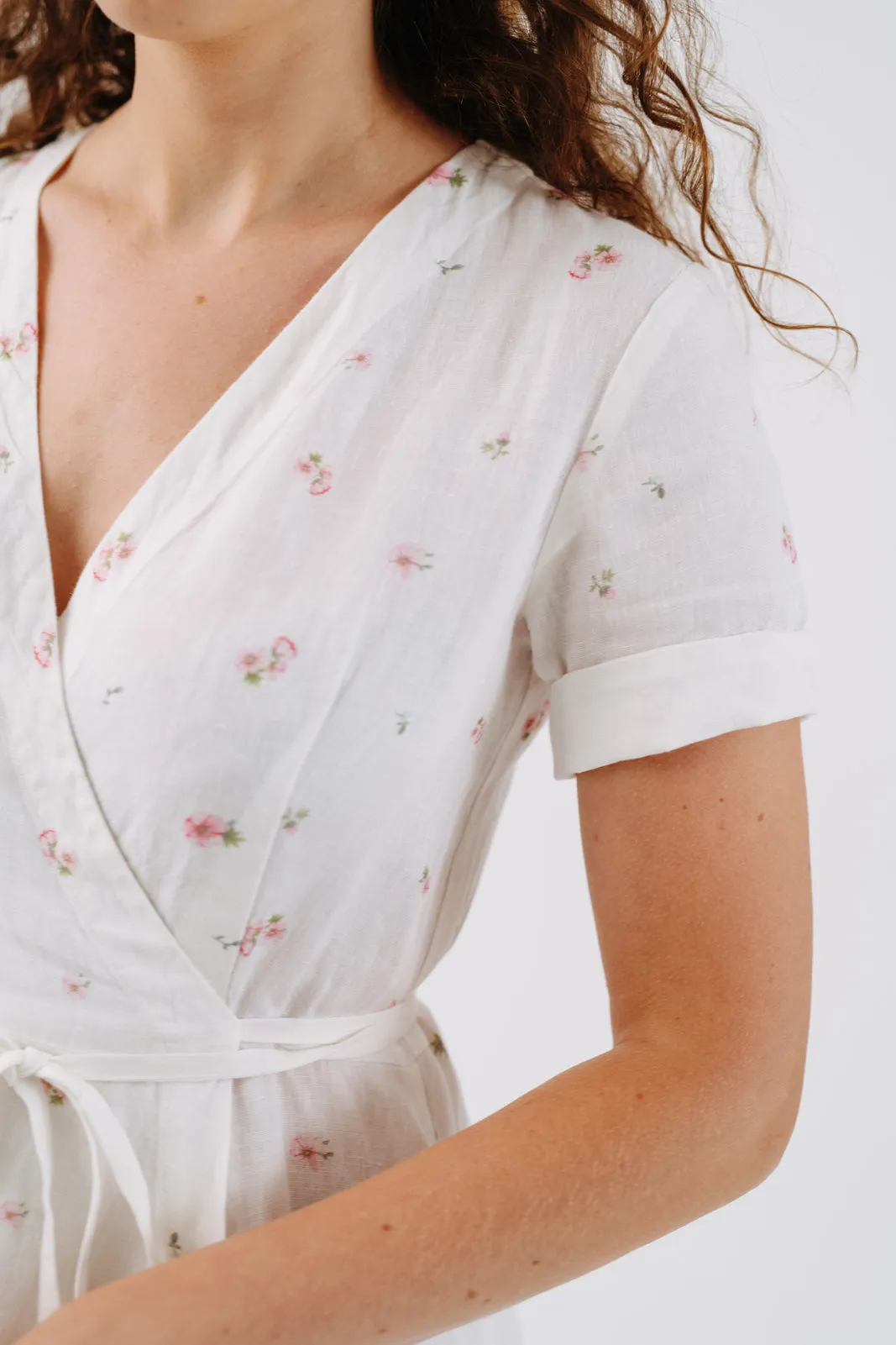 Wrap Dress, Short Sleeve, Apple Blossom sold by Son de Flor product image thumbnail 5