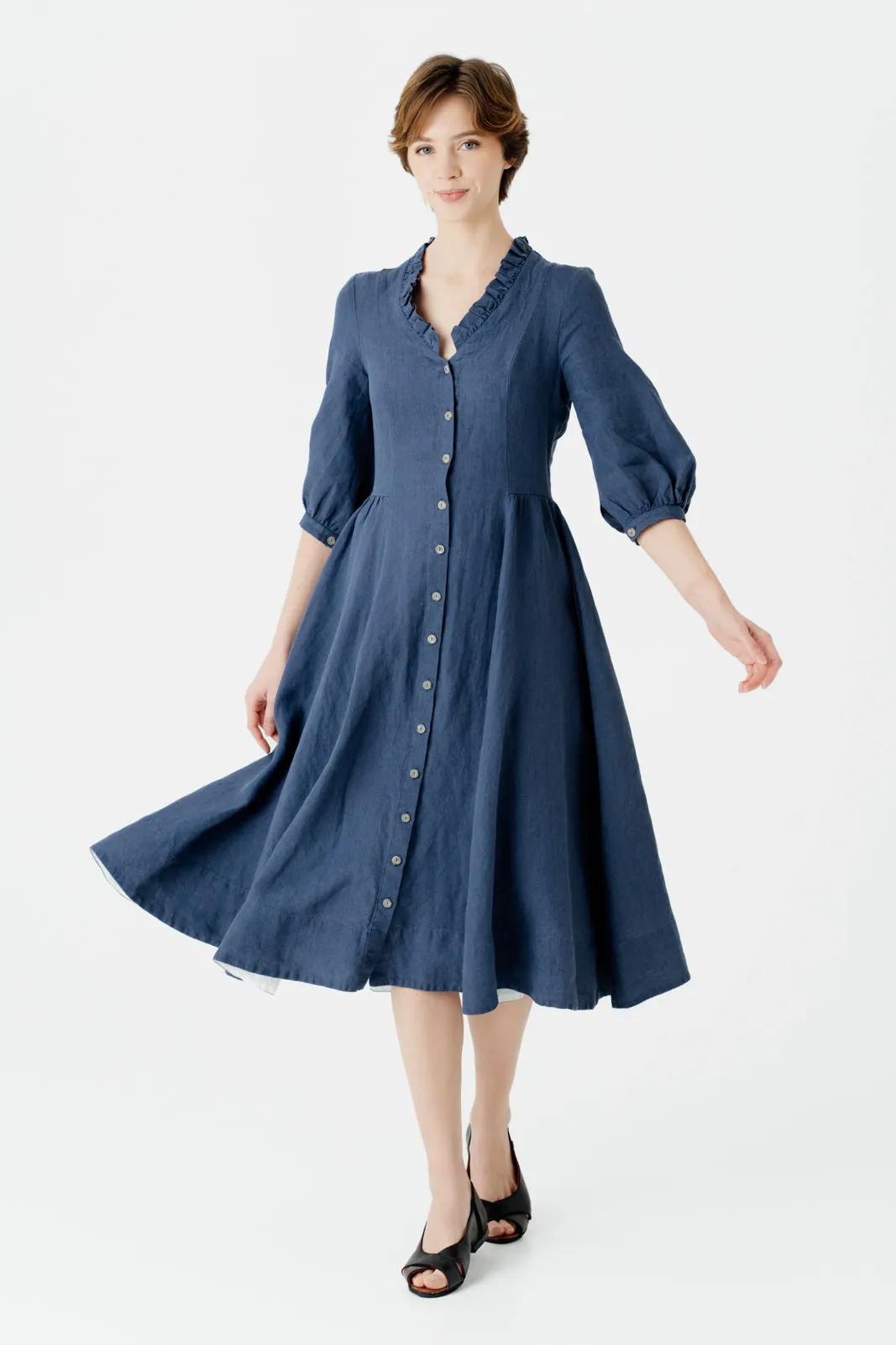 Ophelia Dress, 3/4 Sleeve sold by Son de Flor product image thumbnail 4
