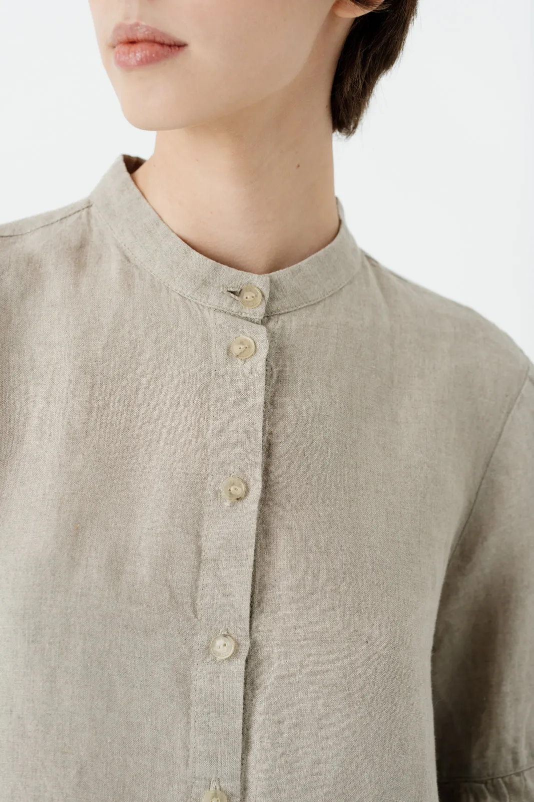 Amber Shirt, Long Sleeve, Natural Linen sold by Son de Flor product image thumbnail 5