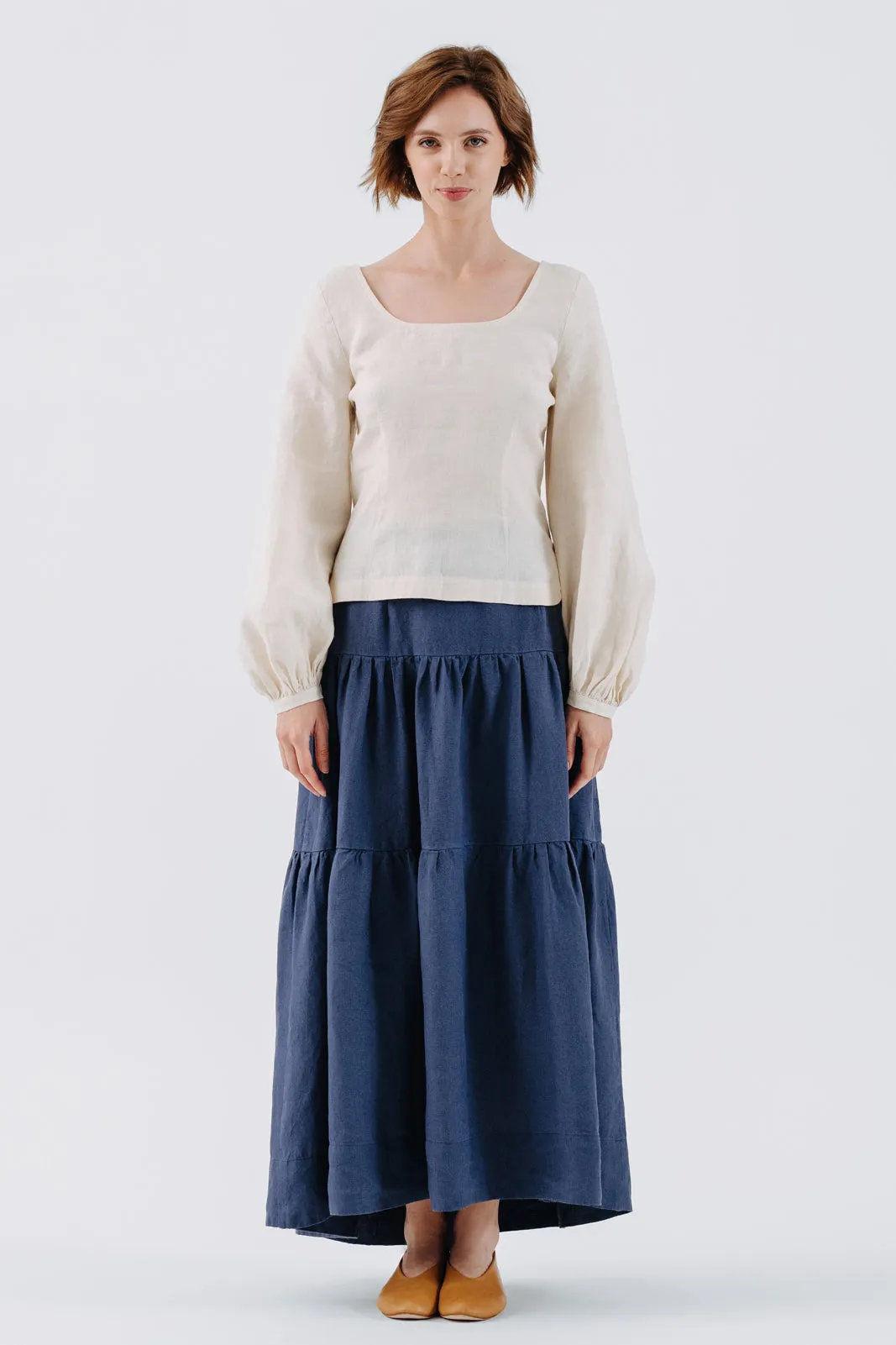 Tiered Skirt, Moonlight Blue sold by Son de Flor product image thumbnail 4