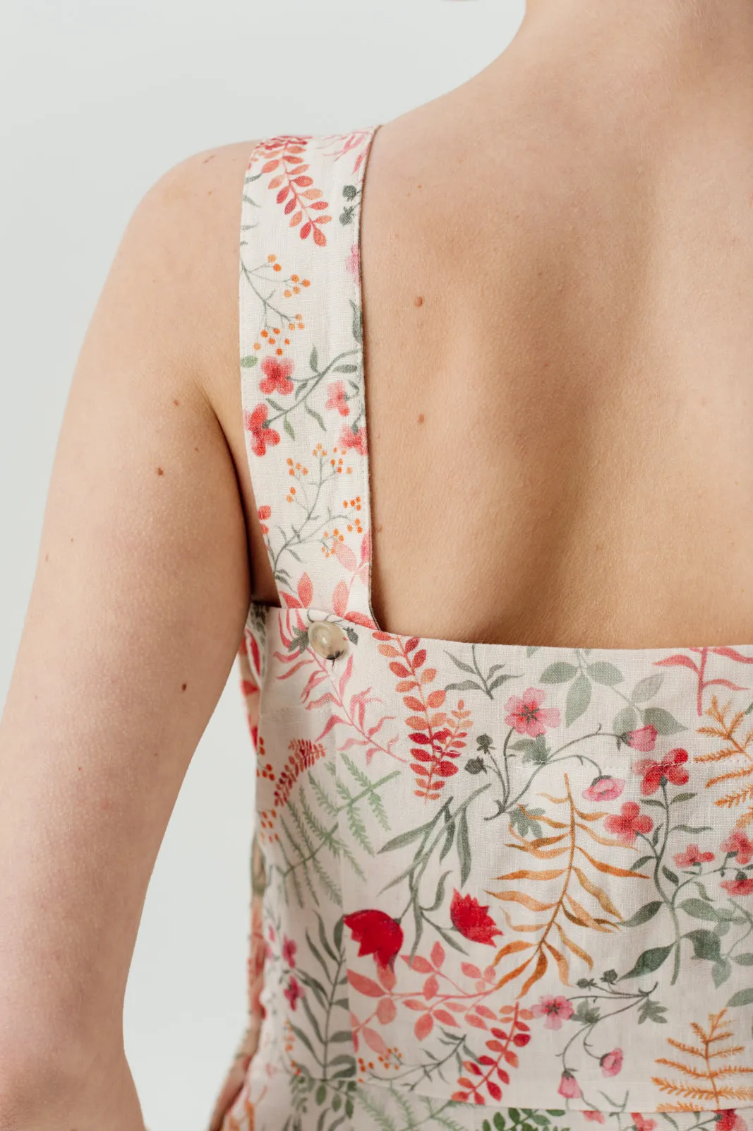 Pinafore Dress, Sleeveless, Whimsical Garden sold by Son de Flor product image thumbnail 5