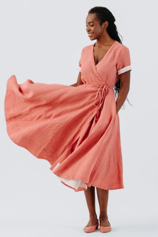 Wrap Dress, Short Sleeve sold by Son de Flor