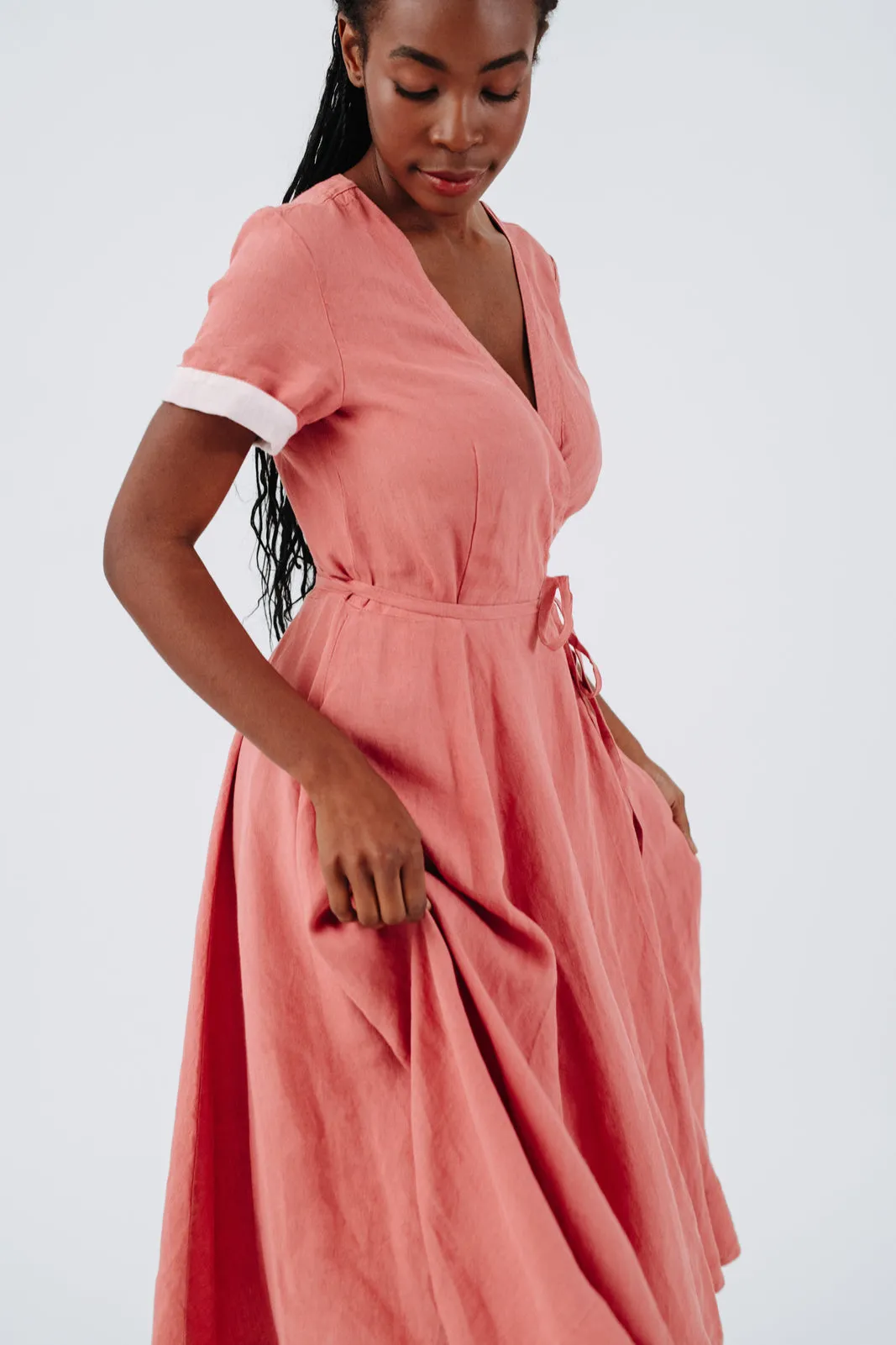 Wrap Dress, Short Sleeve sold by Son de Flor product image thumbnail 3