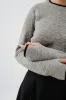 Crop Sweater, Wool, Light Grey sold by Son de Flor