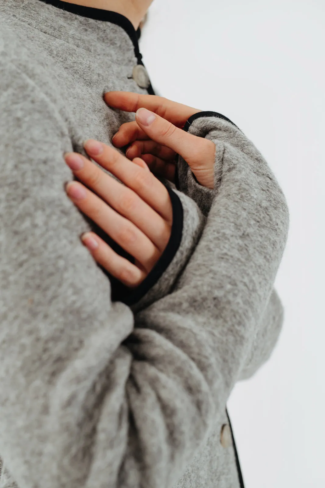 Classic Coat, Wool, Light Grey sold by Son de Flor product image thumbnail 4