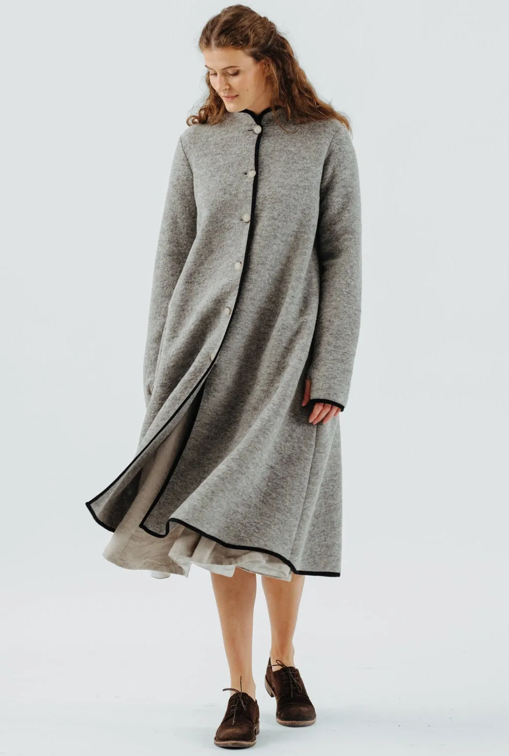 Classic Coat, Wool, Light Grey sold by Son de Flor product image thumbnail 2