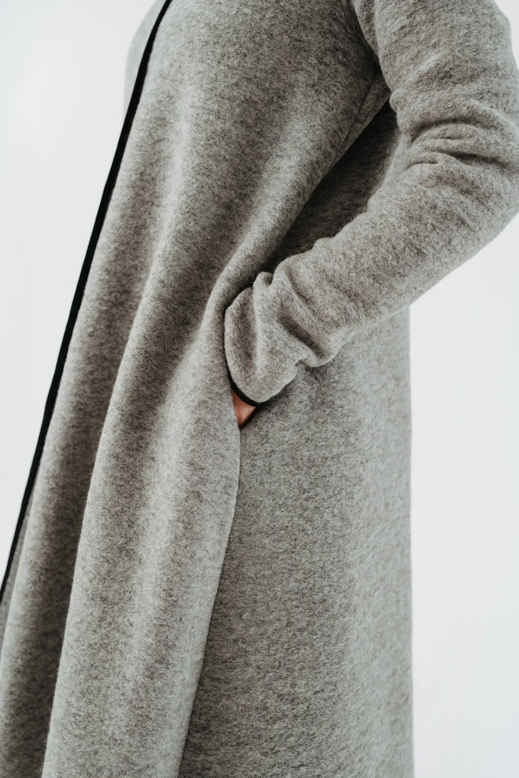 Classic Coat, Wool, Light Grey sold by Son de Flor product image thumbnail 3