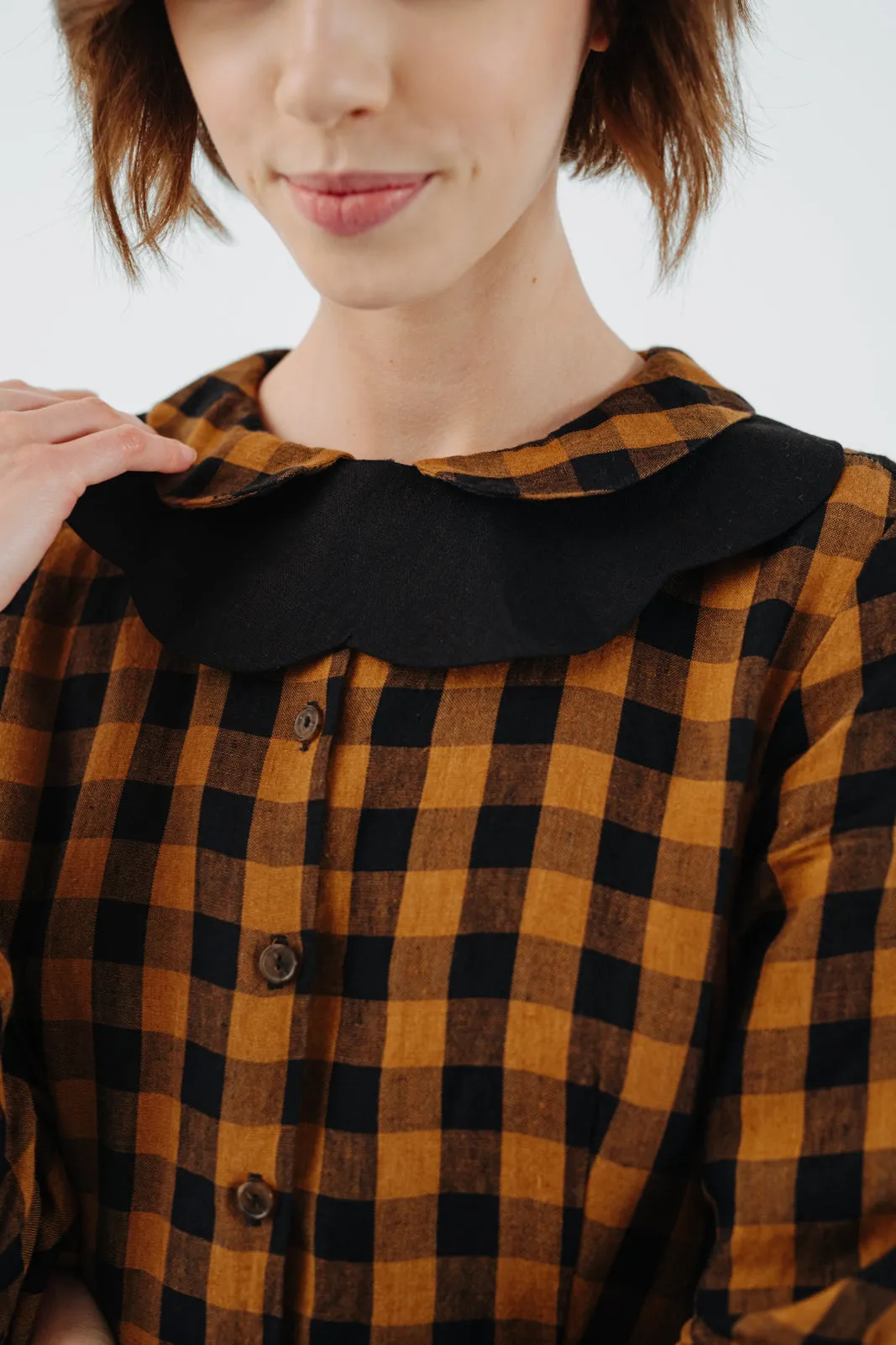 Magnolia Collar, Linen sold by Son de Flor product image thumbnail 3