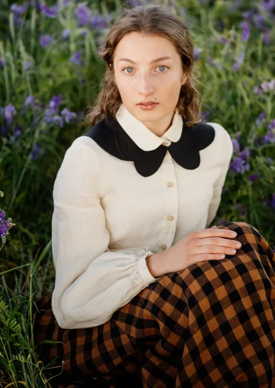 Butterfly Collar, Linen sold by Son de Flor