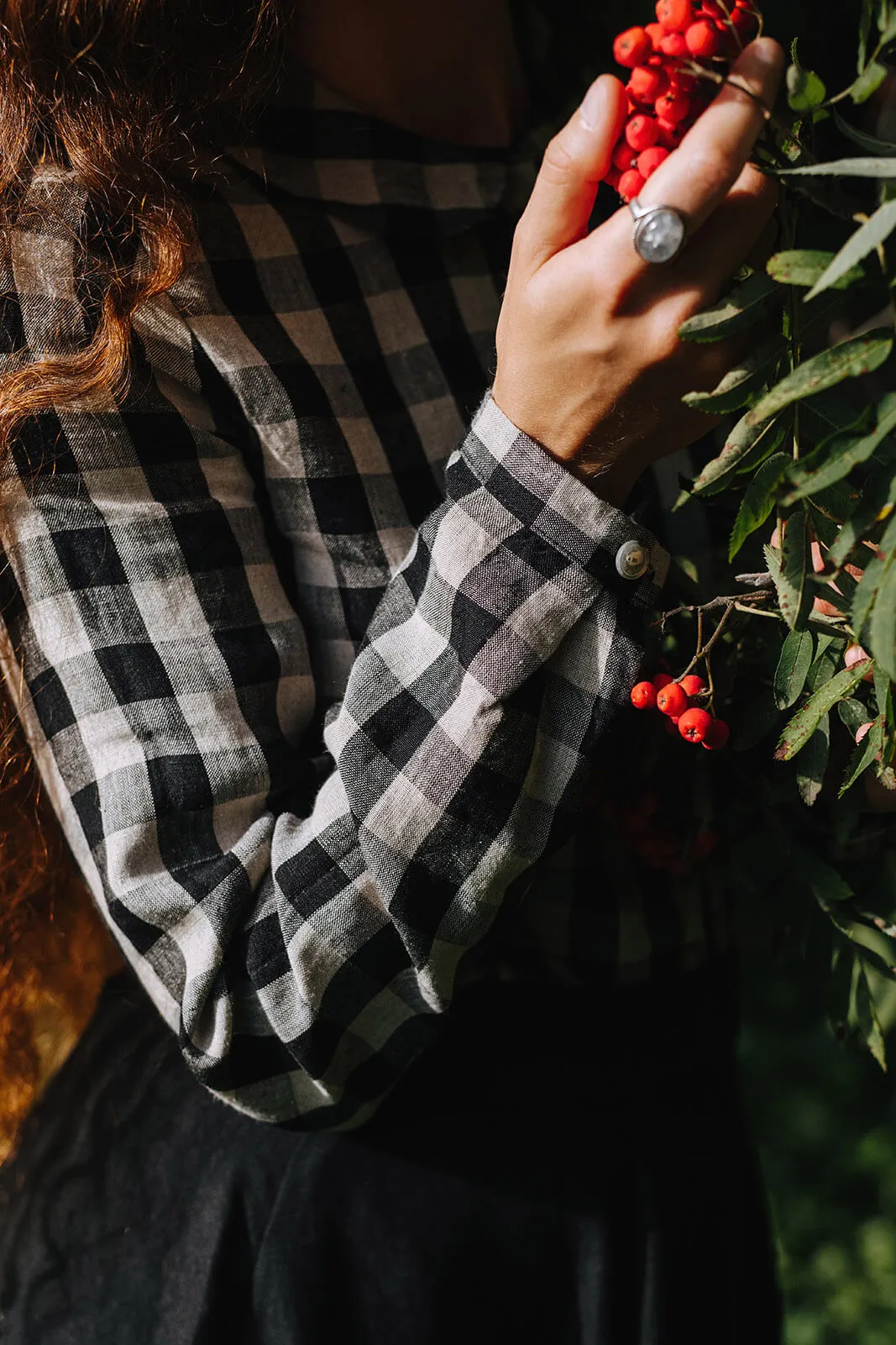 Classic Shirt, Long Sleeve, Black Checkers sold by Son de Flor product image thumbnail 4