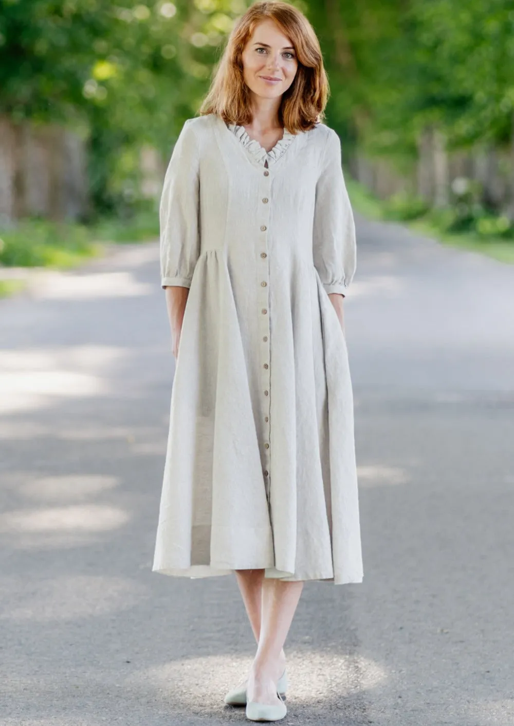 Ophelia Dress, 3/4 Sleeve sold by Son de Flor product image thumbnail 4
