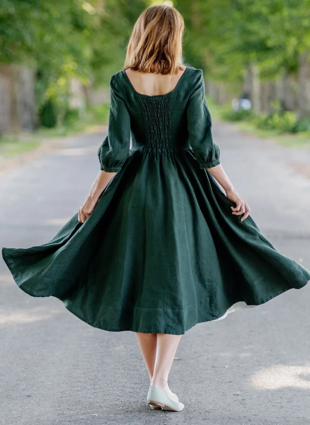 Carmen Dress, 3/4 Sleeve sold by Son de Flor product image thumbnail 3