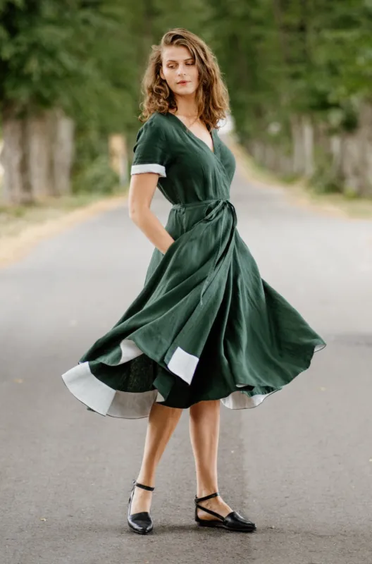 Wrap Dress, Short Sleeve sold by Son de Flor