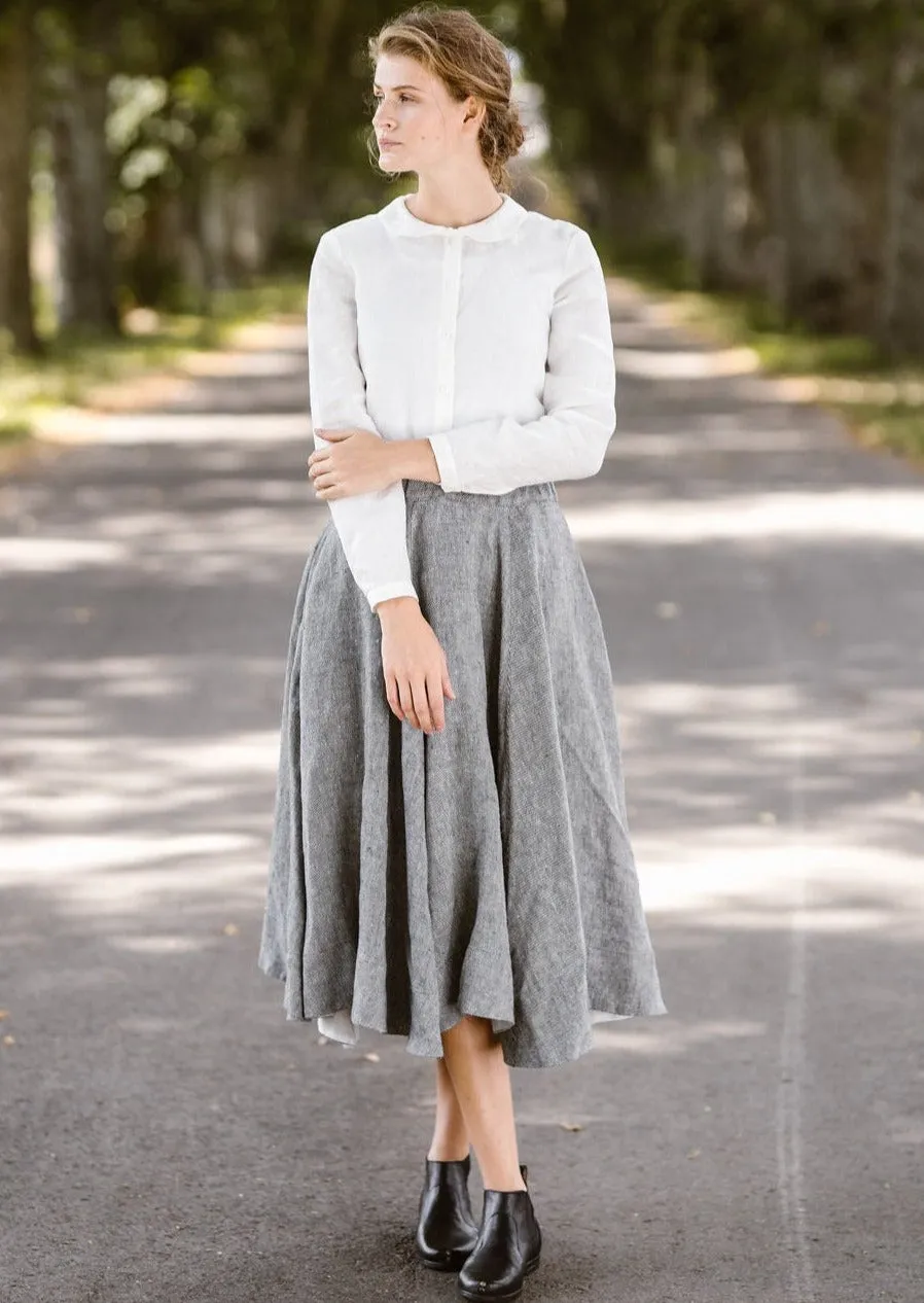 Classic Skirt, Twill Linen sold by Son de Flor